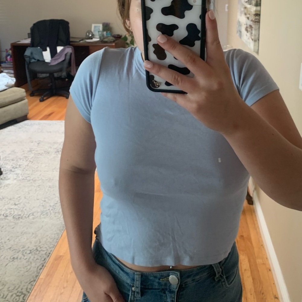 Baby blue top